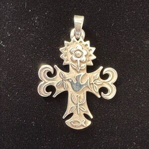 🩷✝️ James Avery Silver La Primavera Cross Pendant